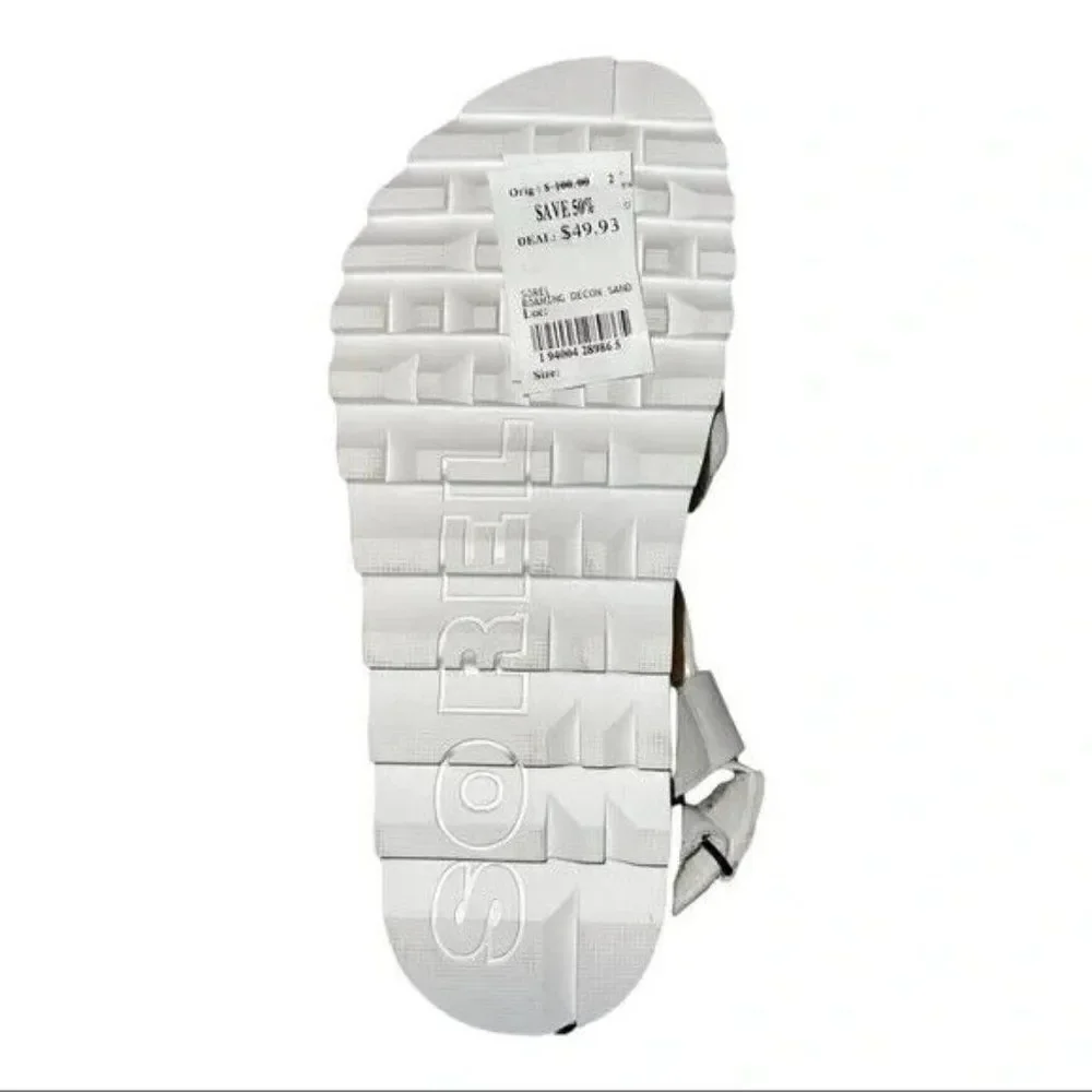 Sorel Women's Roaming Decon Sandals Sea Salt White Leather 8.5M New - Picture 5 of 6
